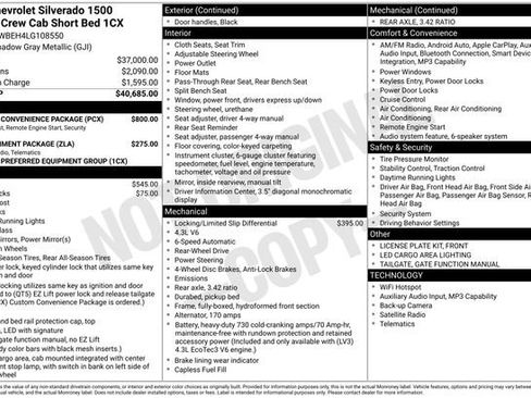 Used 2020 Chevrolet Silverado 1500 Custom w/ Custom Convenience Package RWD image 11