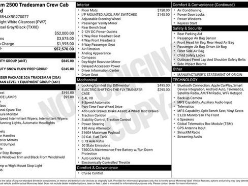 Used 2024 RAM 2500 Tradesman w/ Bed Utility Group AWD/4WD image 3