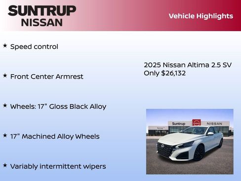 New 2025 Nissan Altima 2.5 SV w/ SV Special Edition Package image 38