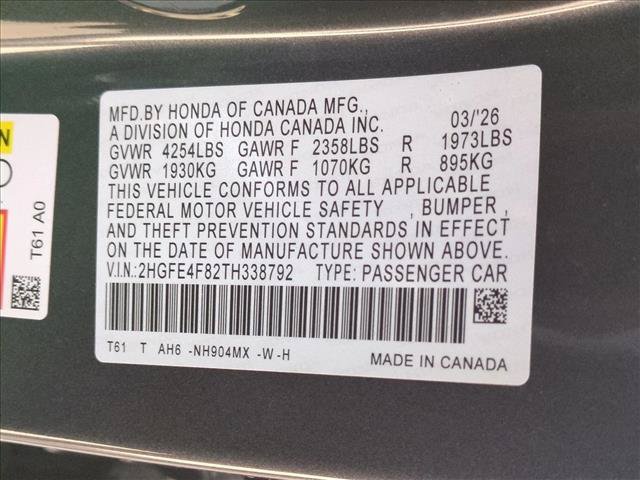 Certified 2026 Honda Civic FWD Hybrid Sedan image 24
