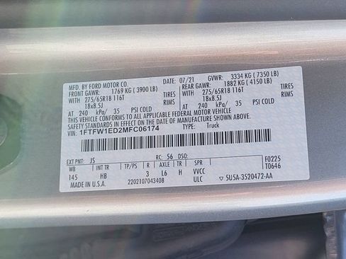 Used 2021 Ford F150 Lariat w/ Equipment Group 501A Mid AWD/4WD image 18