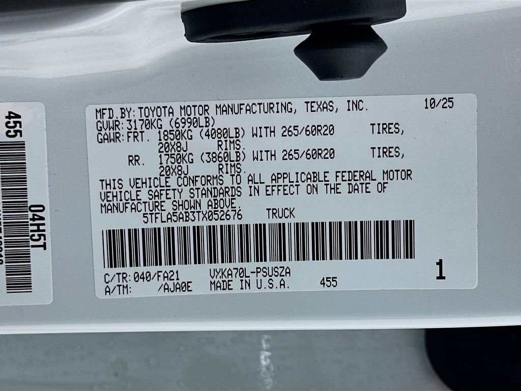 Certified 2026 Toyota Tundra SR5 w/ SX Package RWD image 31