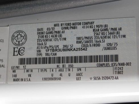 Used 2022 Ford Transit 250 148 High Roof Extended AWD image 98