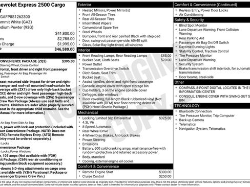 New 2025 Chevrolet Express 2500 w/ Driver Convenience Package image 3