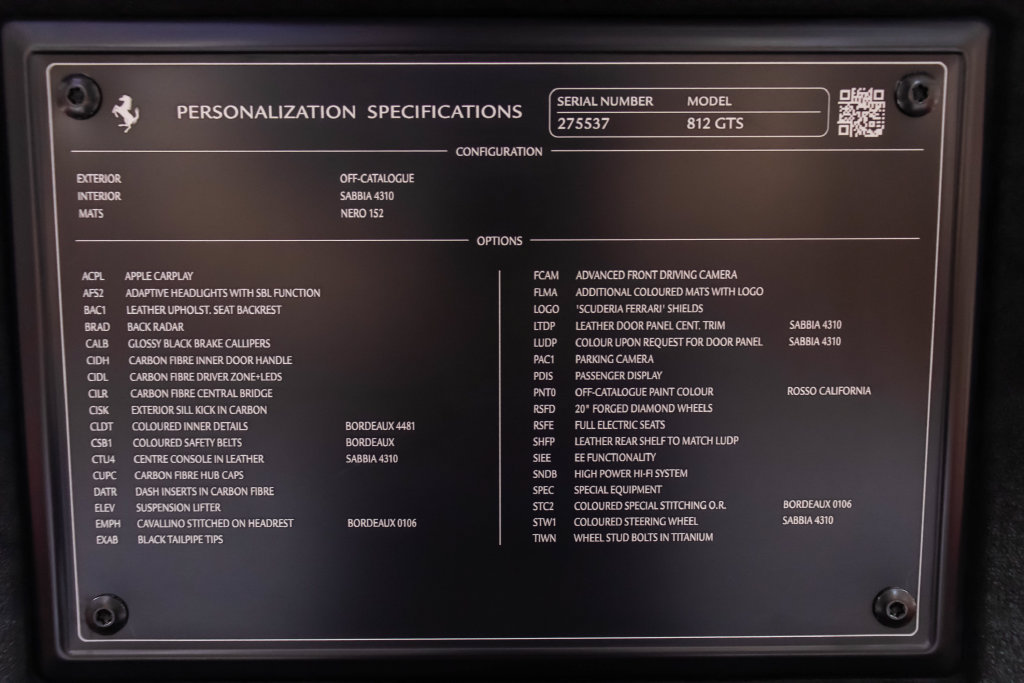 Certified 2022 Ferrari 812 GTS RWD image 59