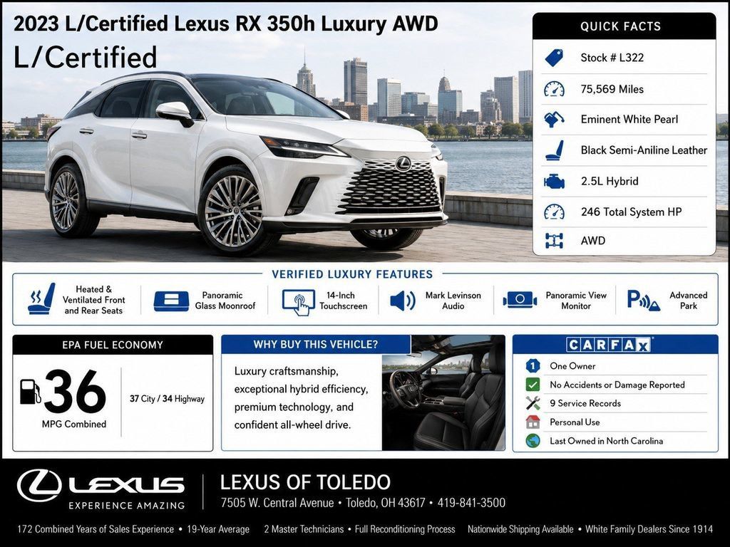 Certified 2023 Lexus RX 350 w/ Accessory Package (Z1) AWD/4WD image 3