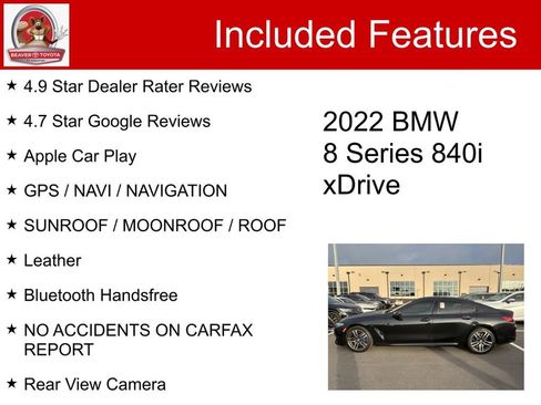 Used 2022 BMW 840i Gran Coupe xDrive w/ Driving Assistance Package image 5