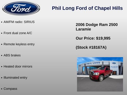 Used 2006 Dodge Ram 2500 Truck Laramie AWD/4WD image 8