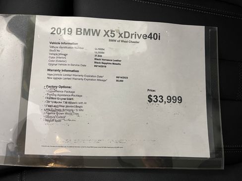 Used 2019 BMW X5 xDrive40i w/ Convenience Package image 17