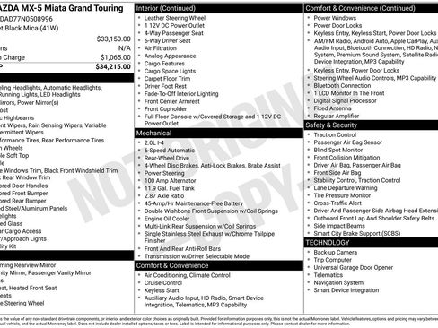 Certified 2022 MAZDA MX-5 Miata Grand Touring image 30
