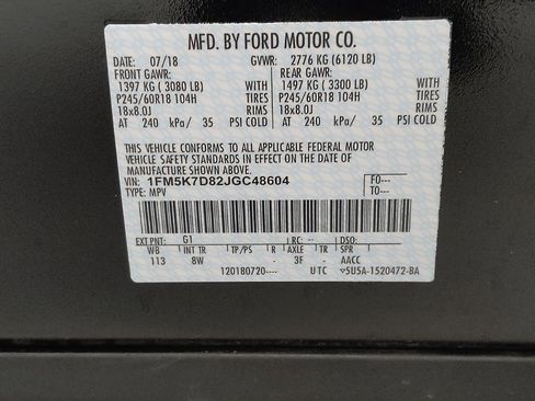 Used 2018 Ford Explorer XLT w/ Equipment Group 201A FWD image 33