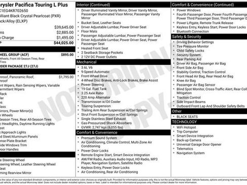 Used 2019 Chrysler Pacifica Touring-L Plus w/ Tire & Wheel Group image 32