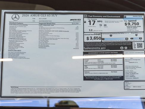 New 2026 Mercedes-Benz GLS 63 AMG 4MATIC image 36