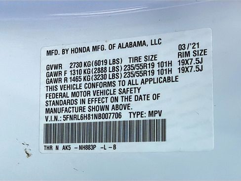 Used 2022 Honda Odyssey Touring image 46