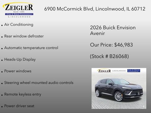 New 2026 Buick Envision Avenir AWD/4WD image 12