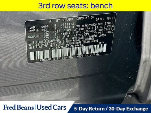 Used 2022 Subaru Ascent Limited w/ Technology Package AWD/4WD image 41