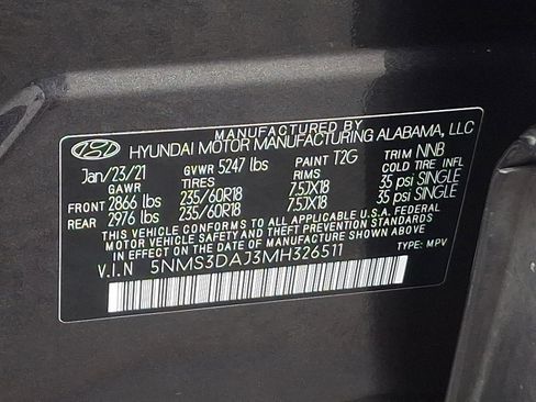 Used 2021 Hyundai Santa Fe SEL w/ Convenience + Premium Package image 26