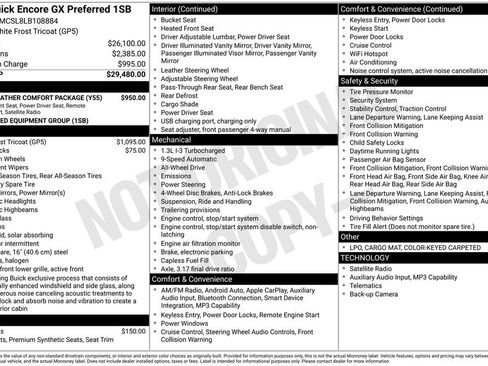 Used 2020 Buick Encore GX Preferred w/ Cold Weather Comfort Package image 4