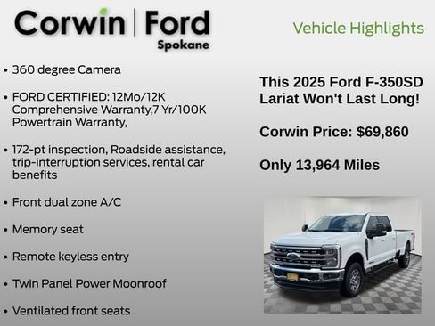 Certified 2025 Ford F350 Lariat w/ Camper Package AWD/4WD image 7