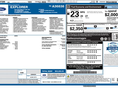 Used 2024 Ford Explorer ST-Line w/ Class IV Trailer Tow Package AWD/4WD image 2