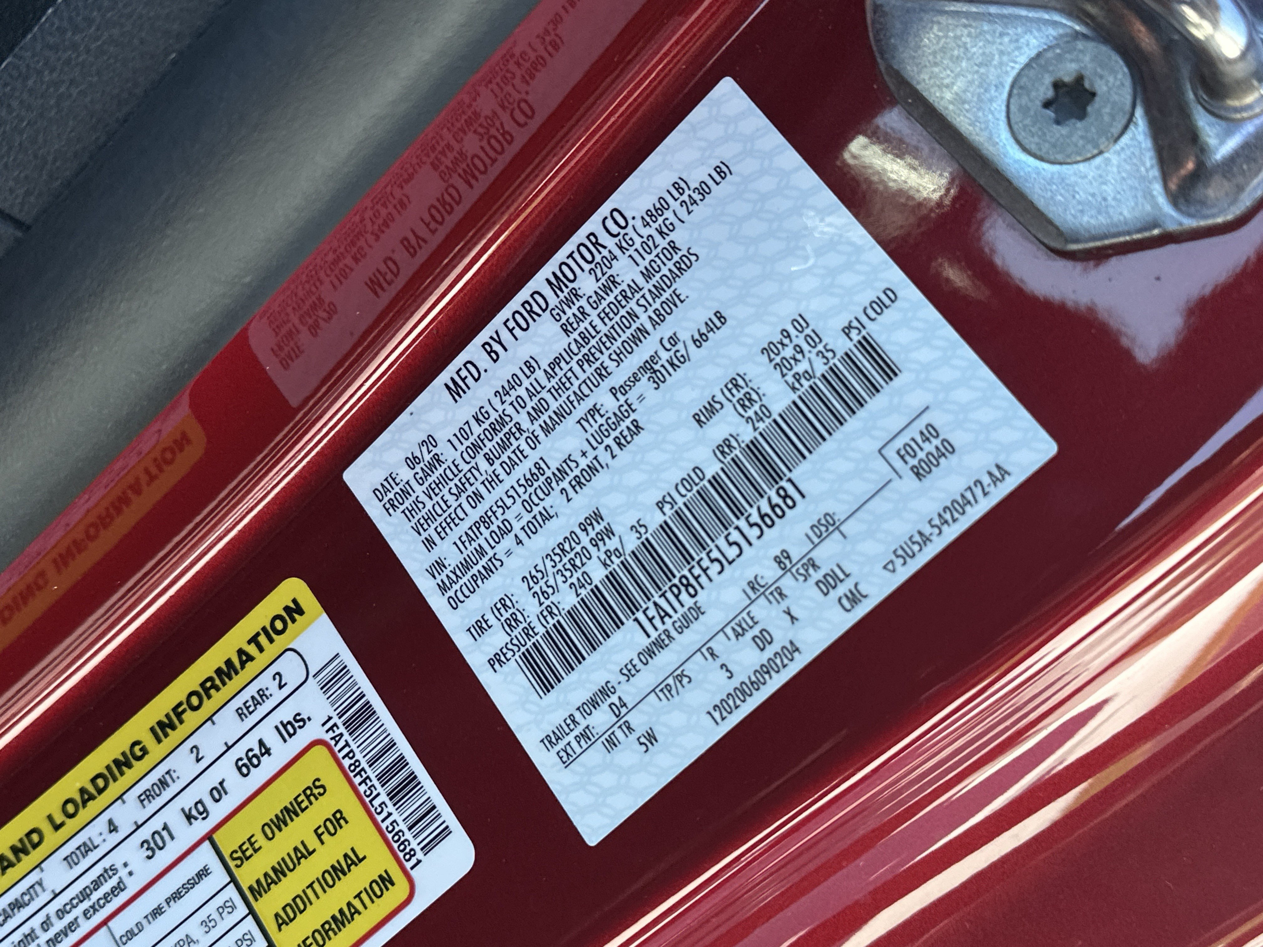 Used 2020 Ford Mustang GT Premium w/ Equipment Group 401A RWD image 35