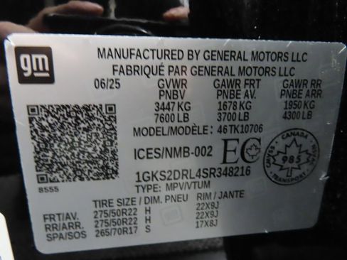 Used 2025 GMC Yukon Denali w/ Sun & Power Step Package AWD/4WD image 61