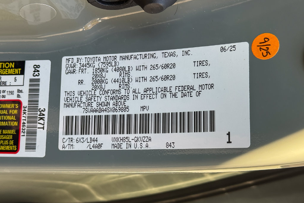 Used 2025 Toyota Sequoia 1794 Edition AWD/4WD image 24