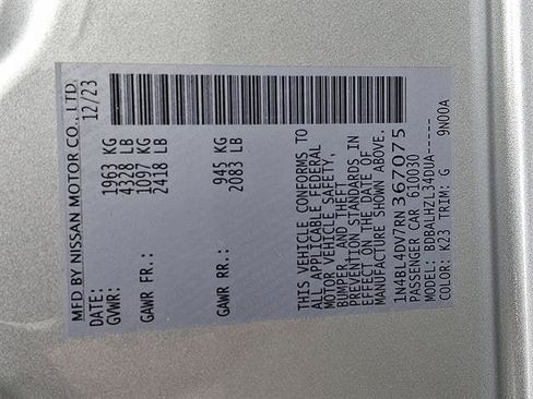 Certified 2024 Nissan Altima 2.5 SV FWD image 27