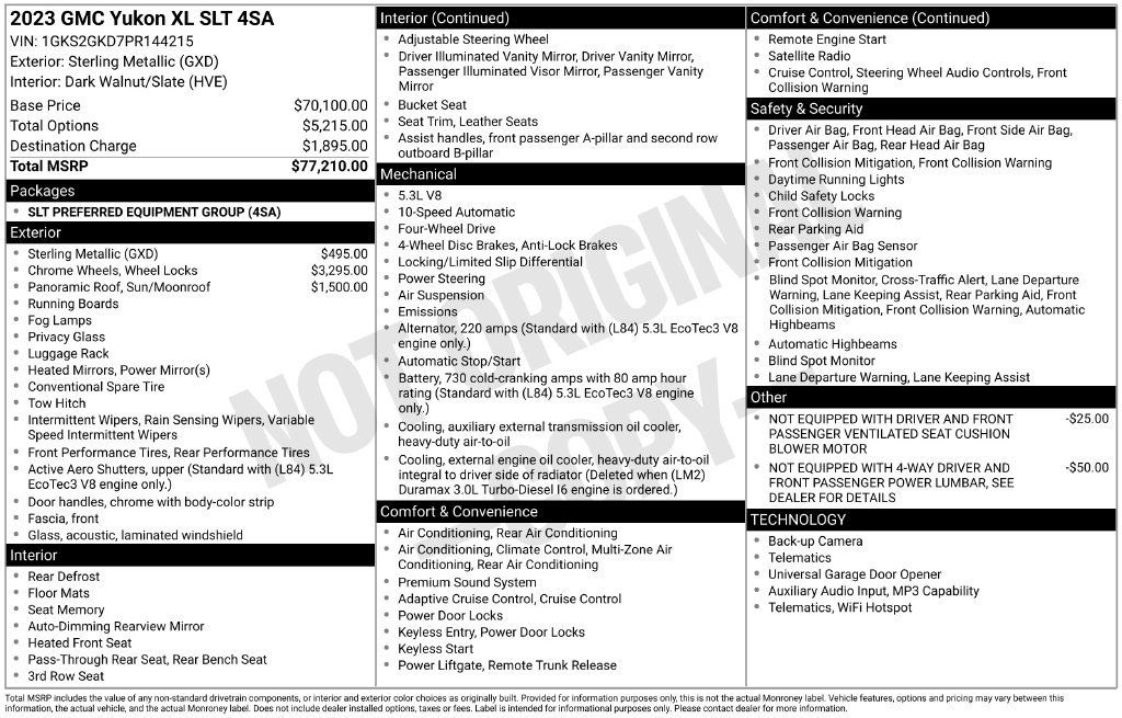 Used 2023 GMC Yukon XL SLT AWD/4WD image 2