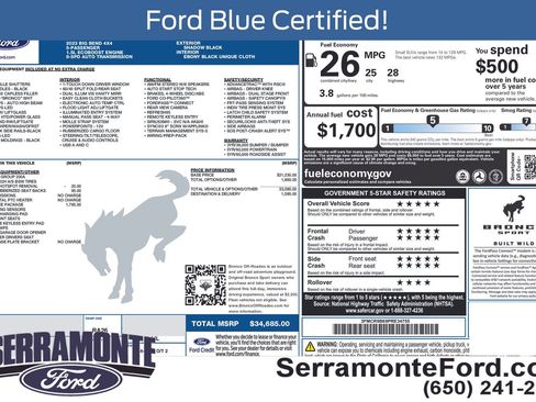 Used 2023 Ford Bronco Sport Big Bend w/ Convenience Package AWD/4WD image 30