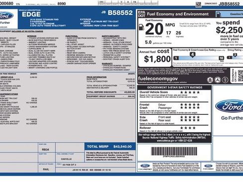 Used 2018 Ford Edge Titanium w/ Equipment Group 301A FWD image 7