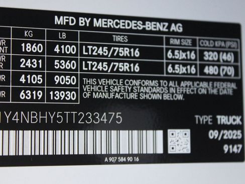New 2026 Mercedes-Benz Sprinter 2500 image 17