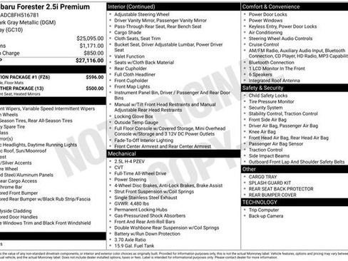 Used 2015 Subaru Forester 2.5i Premium w/ Protection Package #1 image 3