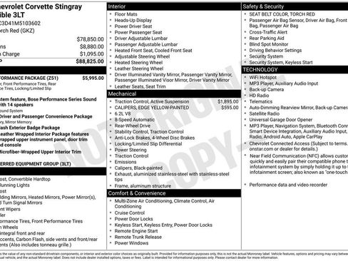 Used 2021 Chevrolet Corvette Stingray Premium Conv w/ Z51 Performance Package RWD image 9