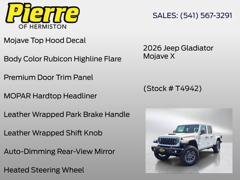 New 2026 Jeep Gladiator Mojave AWD/4WD image 30