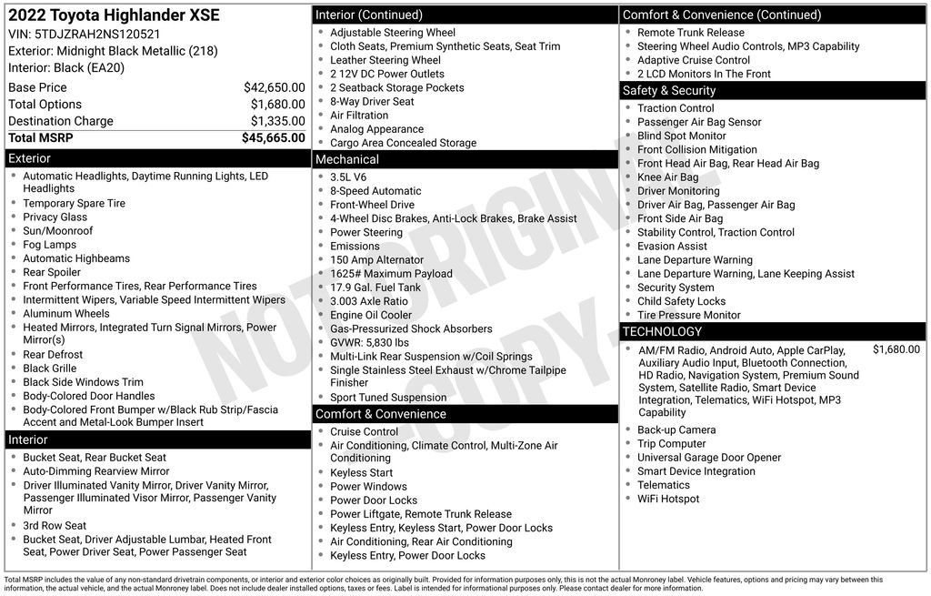 Used 2022 Toyota Highlander XSE FWD image 12
