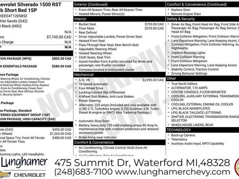 New 2026 Chevrolet Silverado 1500 RST w/ LPO, Dark Essentials Package AWD/4WD image 11