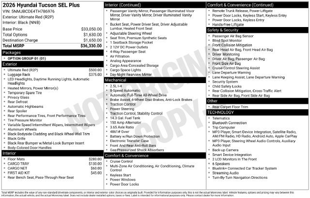 New 2026 Hyundai Tucson SEL Plus AWD/4WD image 5