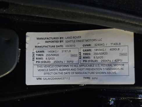 Used 2010 Land Rover LR4 HSE LUX AWD/4WD image 40