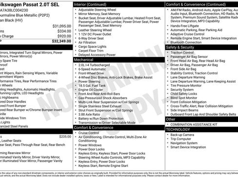 Used 2020 Volkswagen Passat 2.0T SEL image 28