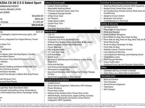 Used 2025 MAZDA CX-30 AWD 2.5 S w/ Select Sport Pkg image 9