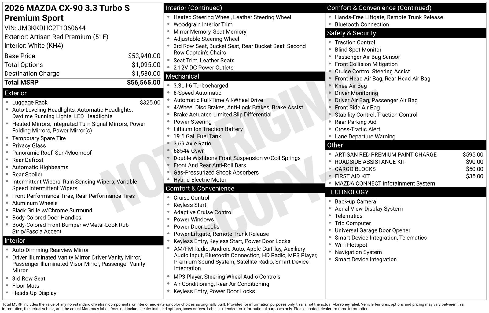 Certified 2026 MAZDA CX-90 3.3 Turbo S w/ Premium Package AWD/4WD image 24