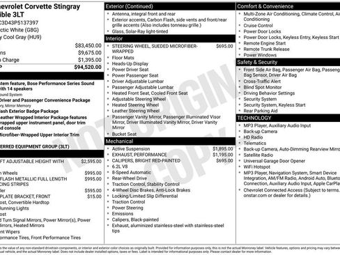 Used 2023 Chevrolet Corvette Stingray Premium Conv w/ 3LT RWD image 48