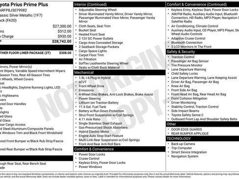 Used 2018 Toyota Prius Prime Plus FWD image 35