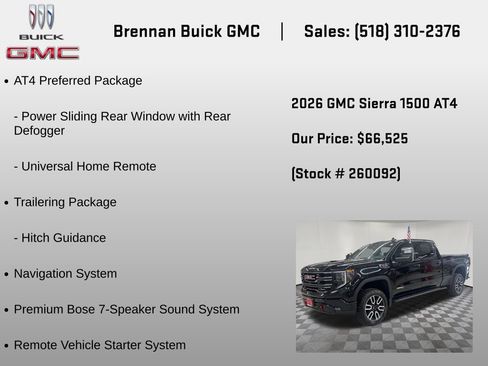 New 2026 GMC Sierra 1500 AT4 w/ AT4 Premium Package AWD/4WD image 12