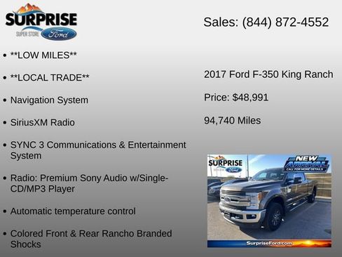 Used 2017 Ford F350 King Ranch w/ Chrome Package AWD/4WD image 15
