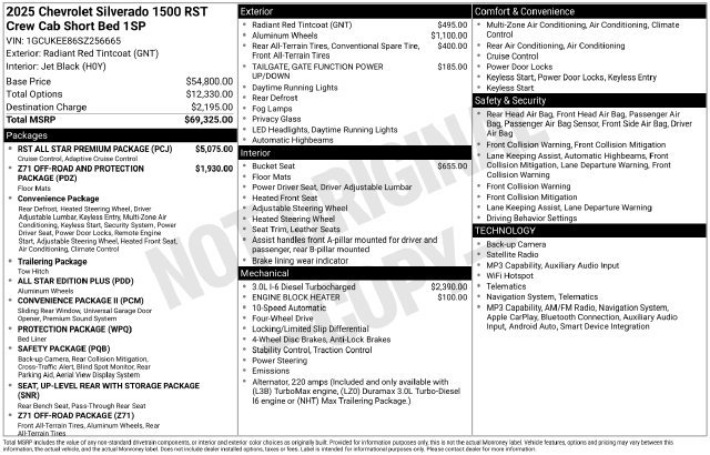 Used 2025 Chevrolet Silverado 1500 RST w/ RST All Star Premium Package AWD/4WD image 2