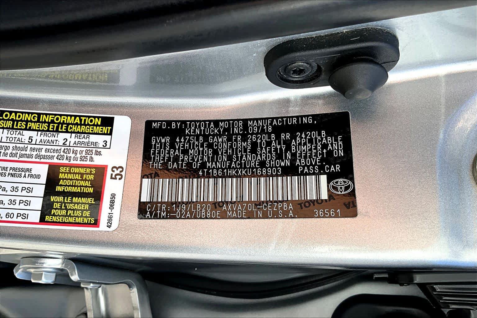Used 2019 Toyota Camry XSE w/ Driver Assist Package FWD image 35