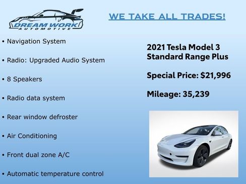 Used 2021 Tesla Model 3 Standard Range Plus image 2