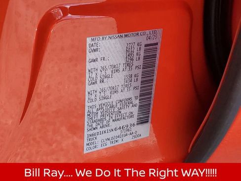 Certified 2025 Nissan Frontier PRO-4X w/ Interior Protection Package image 24